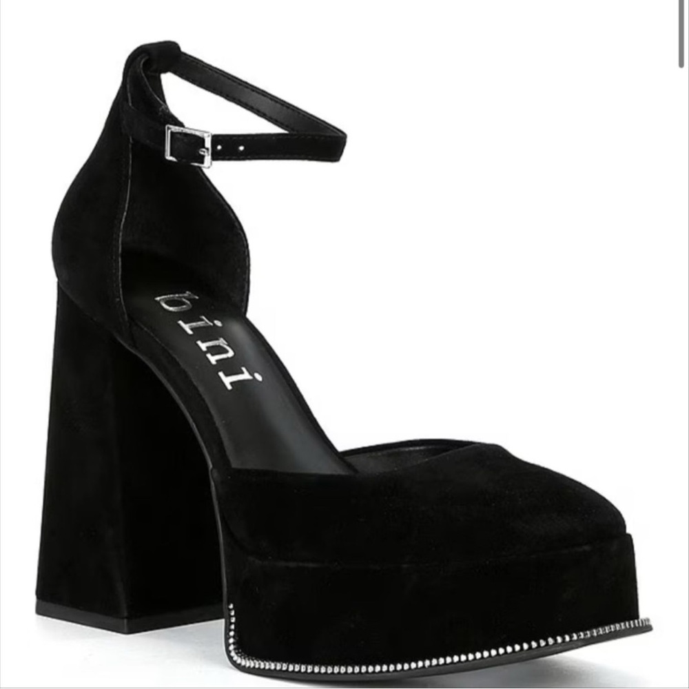 Gianni Bini Otten Suede Ankle Strap Platform Pumps